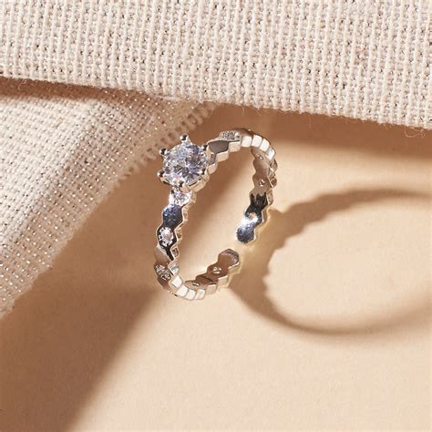 Solitaire Silver Ring | Salty – Salty Accessories