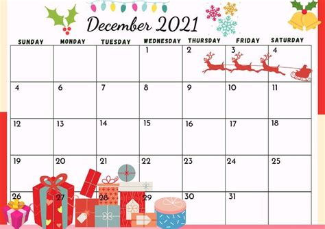 December 2021 Homeschool Calendar