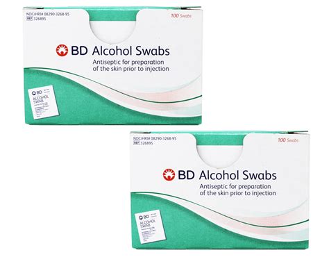 BD Regular Alcohol Swabs, 100 Count (Pack of 2) - Walmart.com
