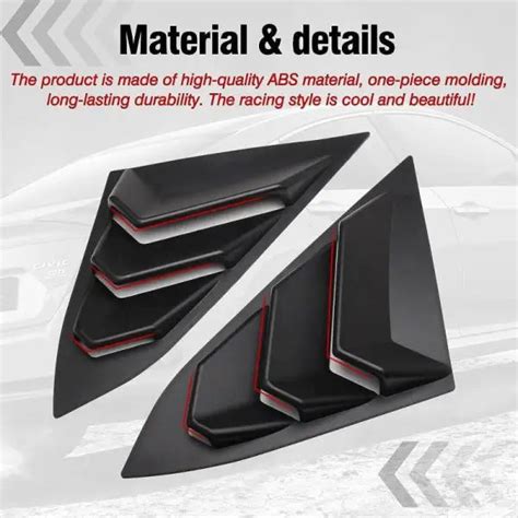 Corolla Altis 2014-2018 Rear Window Vent Outlet Louver Fender Trim ...