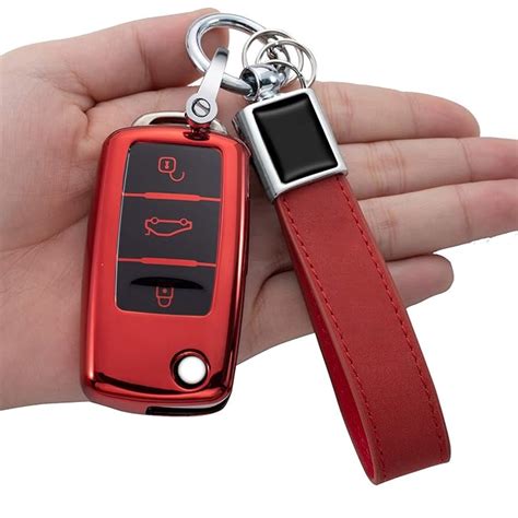 for VW Key Fob Cover,Compatible for VW Beetle Passat Tiguan Touran ...
