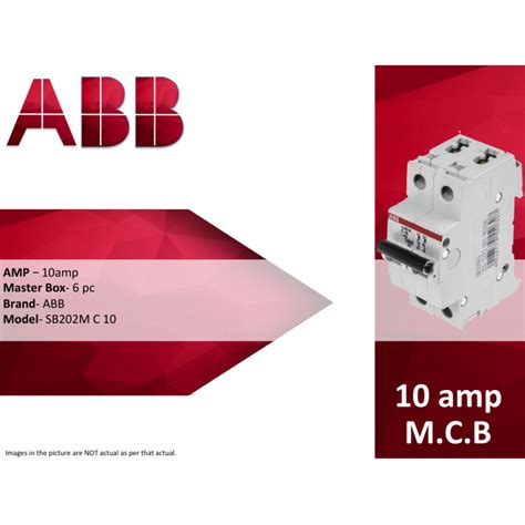 10amp ABB Double Pole MCB Sb202 M Ctype