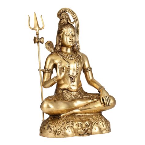 Brass Lord Shiva Statue Handcrafted 22.5 Inch | Budhshiv.com