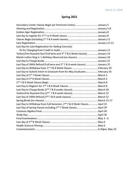 Uri Academic Calendar 2023 - Printable Word Searches