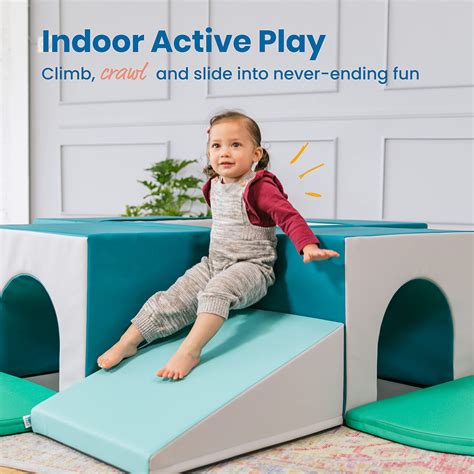 ECR4Kids SoftZone Four Tunnel Maze, Jumbo Foam Climber for Safe Active ...