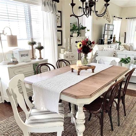 Wooden And White Dining Table