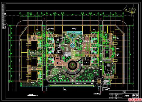 主题公园园林景观施工图,cad建筑图纸免费下载 - 易图网