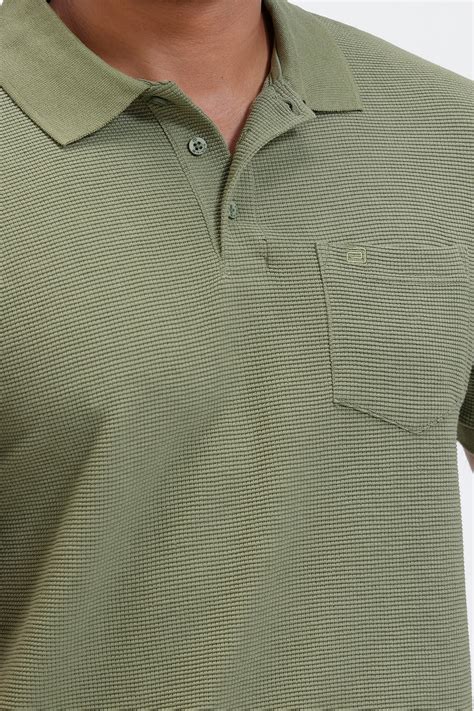 Waffle Polo - Forest Olive Green T-Shirts For Men | Ariser – Uathayam