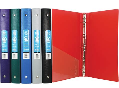 BAZIC 1" Matte Color Poly 3-Ring Binder w/Pocket for School, Home, or ...