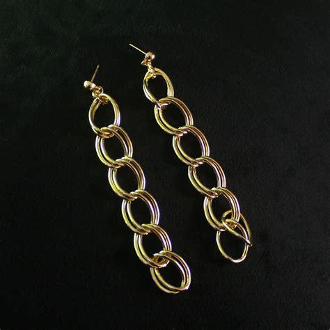 Gold Chunky Chain Link Earrings – LVL99