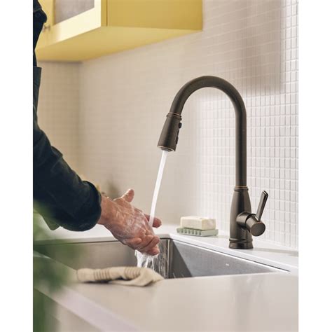 Moen Lilibeth Mediterranean Bronze Single Handle Deck-mount Pull-down ...