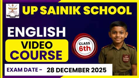 UP Sainik School Complete Crash Course for Class 6, UP Sainik School ...