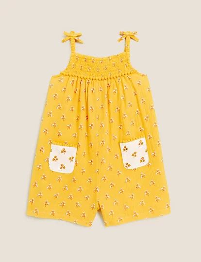 Pure Cotton Floral Playsuit