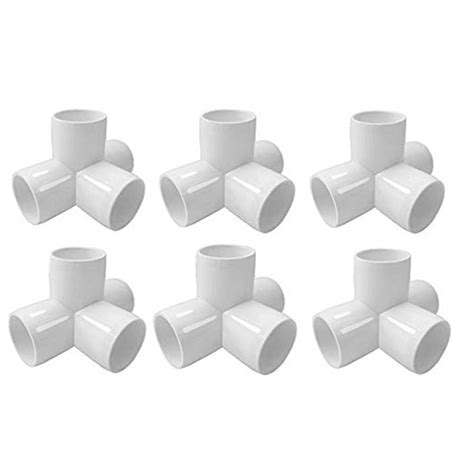 Buy Sasonco 4 Way PVC Corner Fitting 3/4" PVC Elbow Corner Side Outlet ...