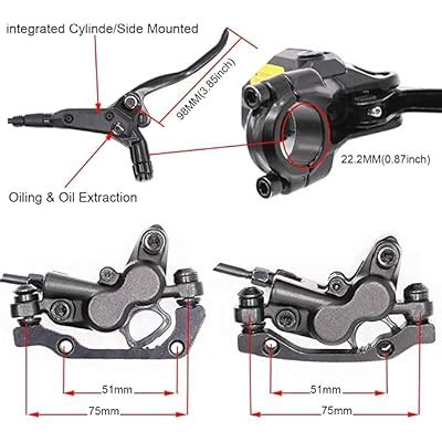 Buy Beazr Hydraulic Disc Brakes Set Aluminum Alloy Hydraulic Brakes for ...