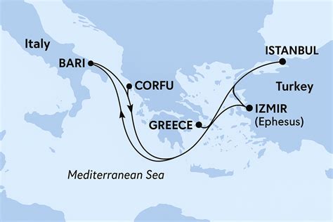 MSC LIRICA SINFONIA 2025/2026/2027: Bari - Pireo - Izmir - Istanbul ...
