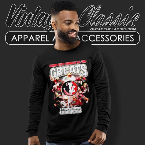 Florida State Seminoles Shirt Greats 1993 1999 2013 3 Time National ...