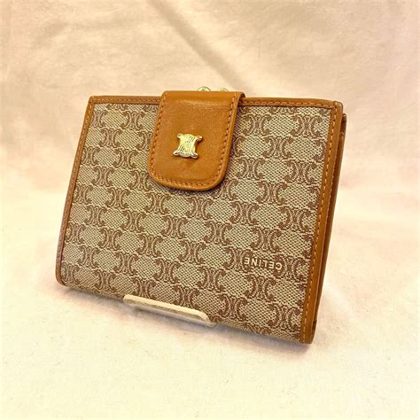 CELINE 1980's "Macadam×Metal Clasp" Folded Wallet -Light Brown- | CARBOOTS