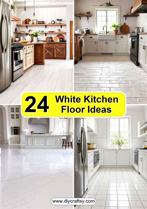 24 Bright White Kitchen Floor Ideas for a Clean, Airy Look