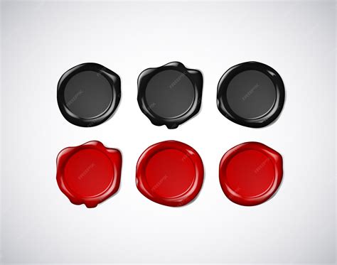 Black Wax Seal Vector