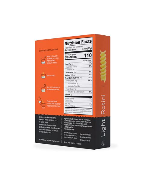 Fiber Gourmet - Low Calories High Fiber Pasta Rotini - 227g