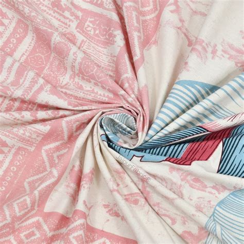 Tropical Bliss Pink Pure Cotton Double Bedsheet – JaipurFabric®