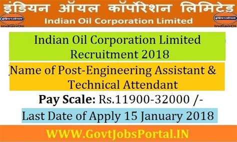 Indian Oil Corporation Limited Recruitment 2018 – 32 Engineering ...
