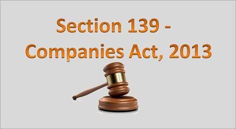 कंपनी अधिनियम 2013 की धारा 139 - hindi iPleaders