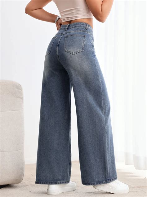 Lace Up Wide Leg Jeans | Savana | Bestsellers