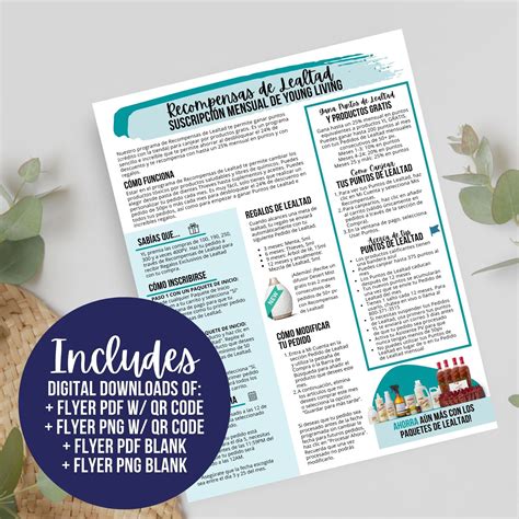 Folleto Recompensas De Lealtad De Young Living | Loyalty Rewards Flyer ...