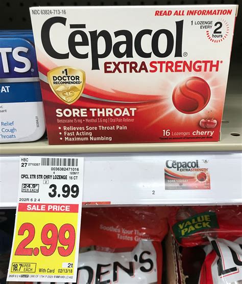 Cepacol Extra Strength Sore Throat Lozenges ONLY $1.99 at Kroger ...