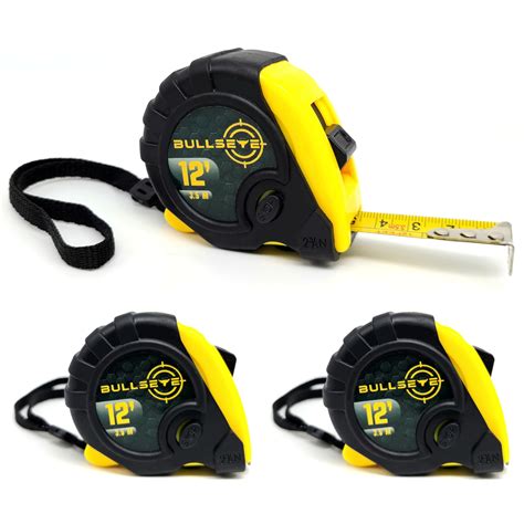 Buy Bullseye Tape Measure 12 Foot 3-Pack | Yellow | Small, Retractable ...