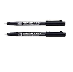 Zig CARTOONIST MANGAKA 003 & 005 010 BLACK PACK OF 2 : Amazon.in: Home ...