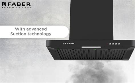 Faber 60 cm 1000 m³/hr T-Shape Kitchen Chimney | Baffle Filter | Push ...