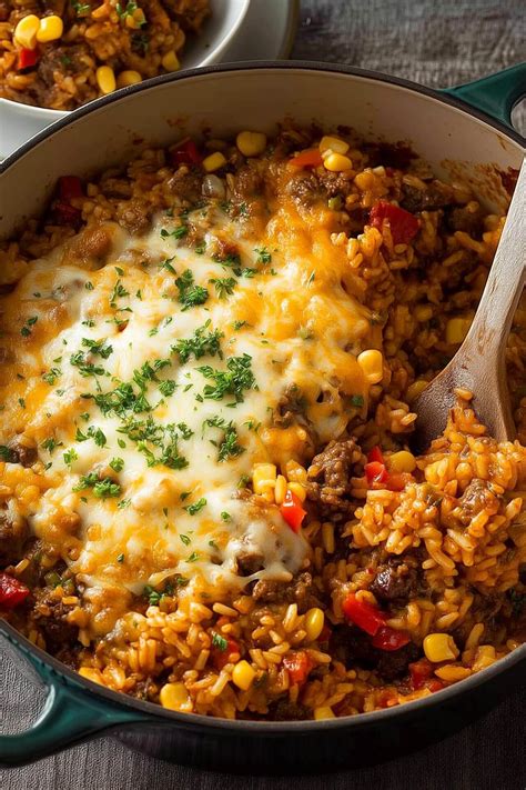 Cozy Beef and Rice Casserole - Taste Of Recipe