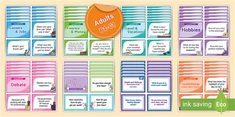 ESL Conversation Cards Pack [Adult, B1-C1]