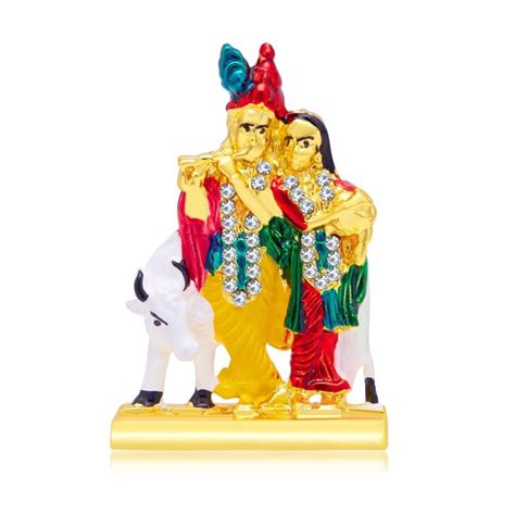 House of Astro® Metal Statue Radha Krishna Idol for Puja mandir, Car ...