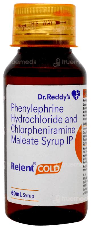 Relent Cold 5/2 MG Syrup 60 ML | Order Relent Cold 5/2 MG Syrup 60 ML ...