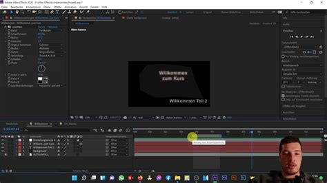Important functions of the After Effects timeline