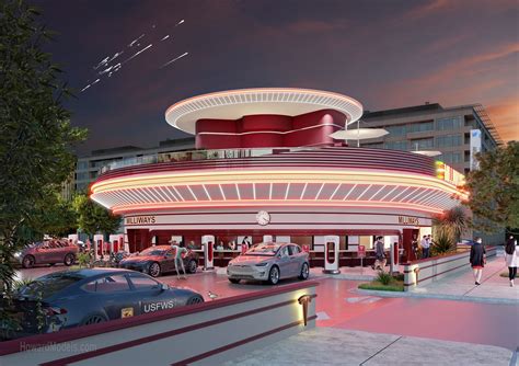 Tesla breaks ground on its craziest Supercharger yet: a drive-in and diner