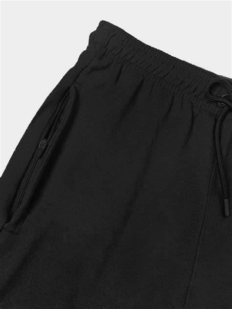 Mens French Terry Black Shorts – Shopforshops