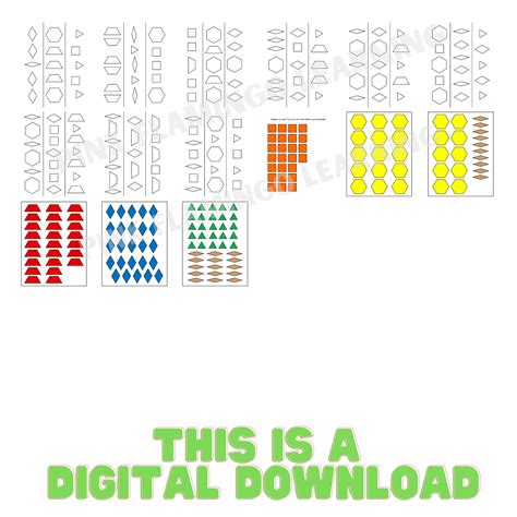 Image result for Pattern Block Cards Printable