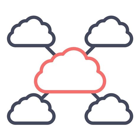 networking solutions discovery cloud services extreme network Vector Art