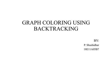 Image result for Backtracking Graph Coloring Example