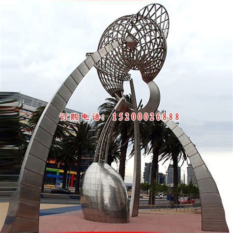 不锈钢海螺雕塑 广场景观摆件 (1)-宏通雕塑