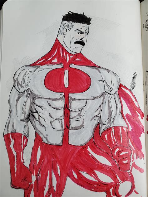Omni-man drawing I did in class today : r/Invincible