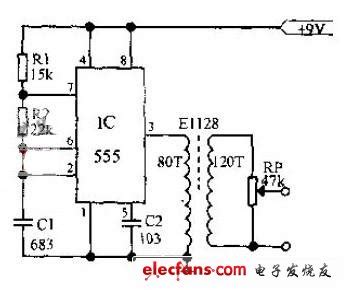 Circuit diagram of electronic rhinitis treatment instrument