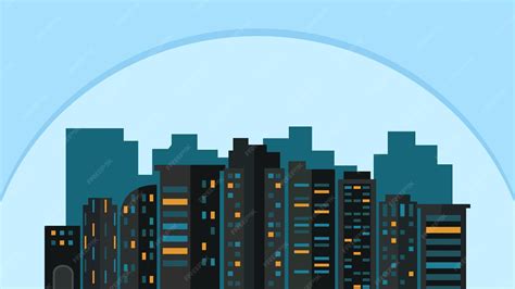 Premium Vector | Modern city skyline building colour concept design ...