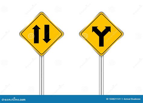 Two Way Sign W6 4 TWO WAY TRAFFIC (symbol) Sign Advance Traffic