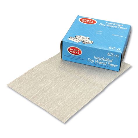 Handy Wacks© Interfolded Dry Waxed Paper Deli Sheets, 10.75 x 6, 12 ...